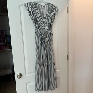 Isabel Maternity Striped Maxi Dress